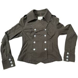 Sanctuary Military Double Breasted Olive Green Reserve Jacket Size S Utility